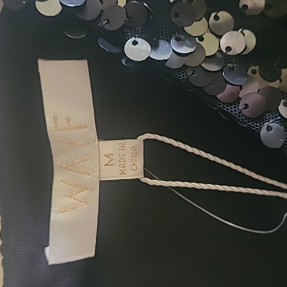 NEW Wayf Carrie Sequined Mini Dress, Black, Sz M - Picture 2 of 6